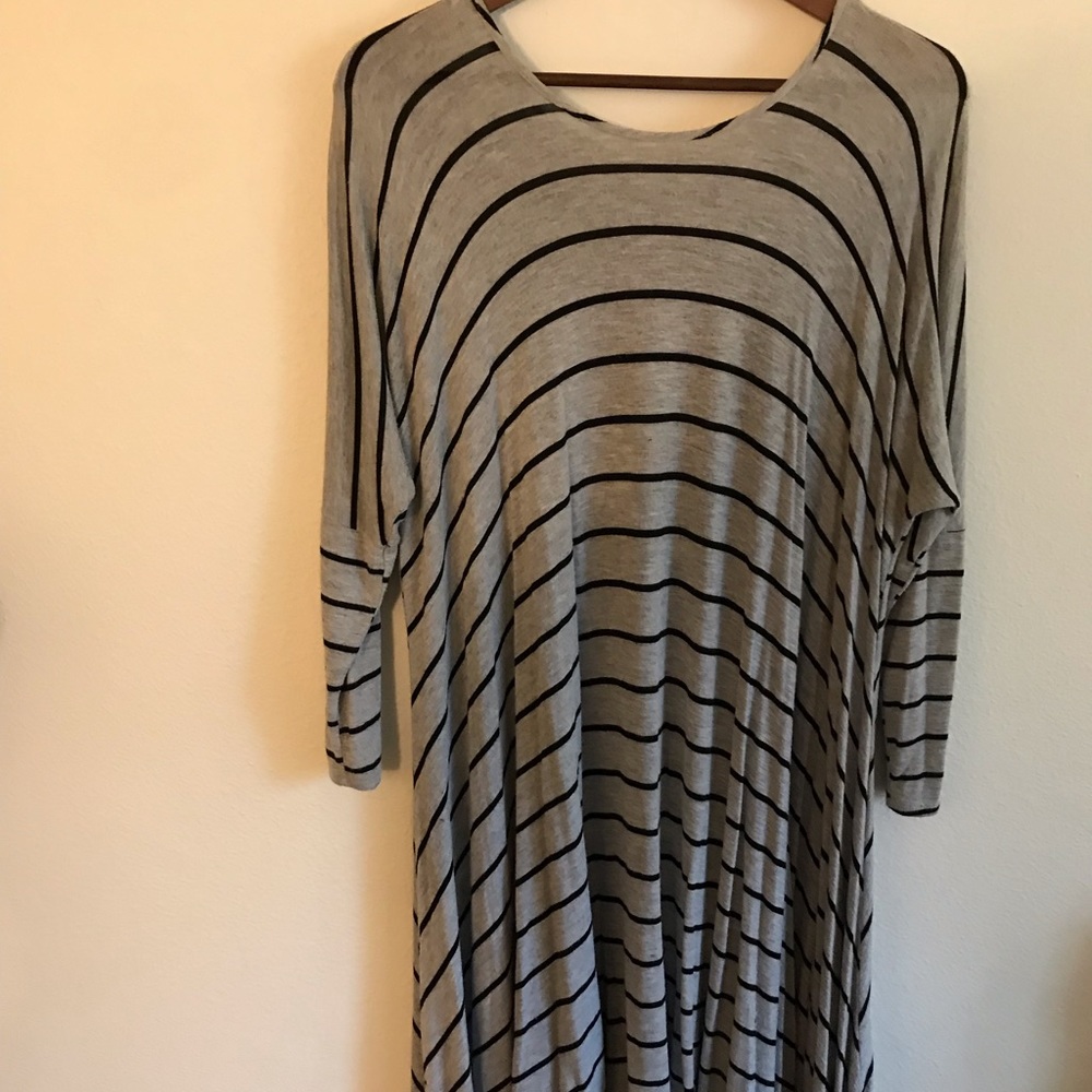 Grey stripe sundress
